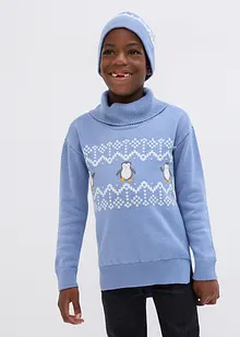 Pull et bonnet en maille garçon (ens. 2 pces.), bonprix