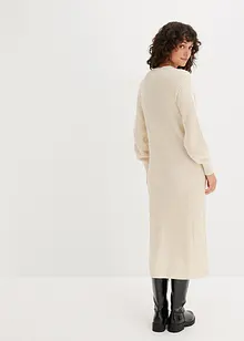 Robe en maille côtelée zippée devant, bonprix