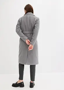 Manteau croisé court, aspect laine, bonprix