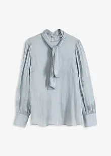 Blouse à lavallière en satin brillant, bonprix