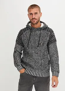 Pull à capuche et détails motard, bonprix