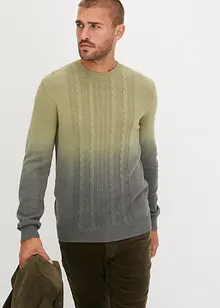 Pull à motif torsadé et dégradé de couleurs, bonprix