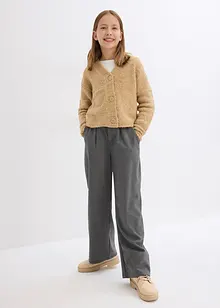 Gilet en maille bouclée fille, bonprix