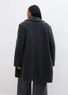 Manteau croisé court, aspect laine, bonprix