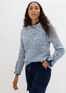 Pull en maille avec des boutons, bonprix