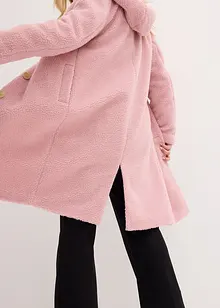 Manteau en sherpa avec capuche et poches, bonprix