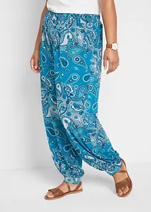 Sarouel en jersey imprimé avec taille smockée confortable, bonprix