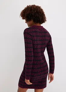 Robe en maille jacquard avec col, bonprix