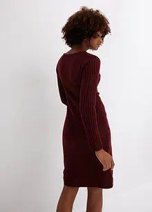 Robe cintrée en maille avec effet drapé, bonprix