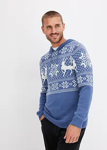 Pull norvégien à capuche, bonprix