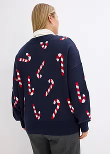 Pull de Noël à col rond, oversize, bonprix