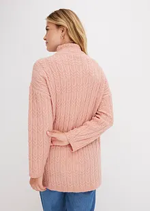 Pull long avec motif torsadé, bonprix