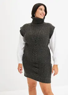 Robe en maille avec empiècement chemisier, bonprix