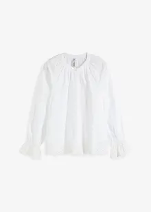 Blouse avec dentelle à la base et aux manches, bonprix