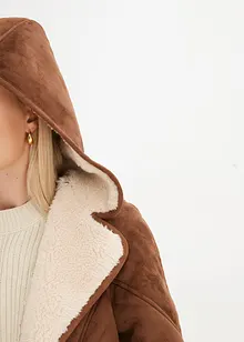 Veste en shearling à capuche, bonprix