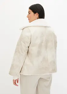 Veste aspect peau de mouton, bonprix