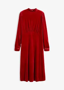 Robe midi en velours doux, bonprix