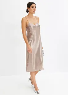 Robe à bretelles fines en satin, bonprix