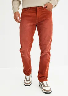 Pantalon droit en velours côtelé extensible aspect délavé Regular Fit, bonprix