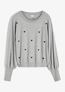 Pull en fine maille de viscose mélangée, bonprix