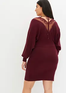 Robe en maille à dentelle, bonprix