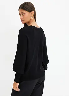 Pull une épaule avec strass, bonprix