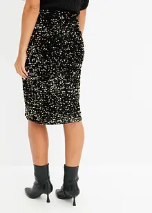 Jupe midi à sequins, bonprix