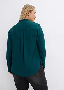 Blouse en crêpe, manches longues, bonprix