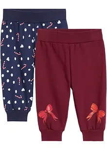 Lot de 2 pantalons sweat de Noël pour bébé, bonprix