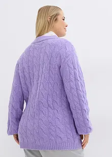 Pull oversize à motif torsadé, bonprix