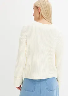 Pull boxy en coton mélangé doux, bonprix