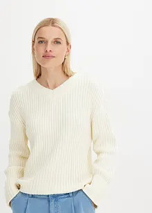 Pull boxy en coton mélangé doux, bonprix