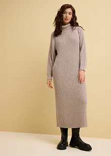 Robe en maille à col roulé, bonprix