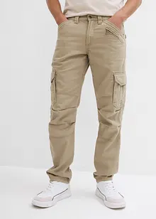 Pantalon cargo 100% coton, coupe droite et loose, bonprix