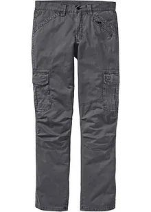 Pantalon cargo 100% coton, coupe droite et décontractée, bonprix