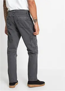 Pantalon cargo 100% coton, coupe droite et décontractée, bonprix