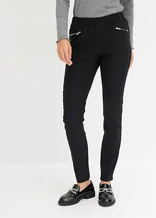 Pantalon en bengaline stretch à poches zippées, bonprix