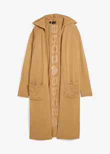 Veste en maille avec paillettes et capuche, bonprix