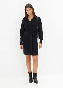 Robe en maille à col polo, bonprix