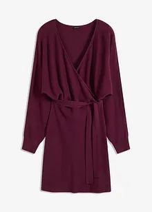 Robe en maille à col V, bonprix