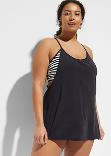 Tankini long (ens. 2 pces) effet superposé, bonprix