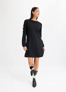 Robe sweat avec œillets, bonprix