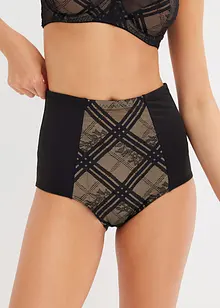 Panty sculptant rehaussé de dentelle, maintien modéré, bonprix