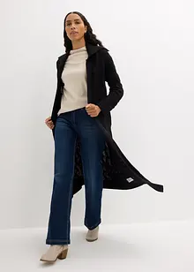 Veste longue en maille torsadée, bonprix