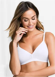 Lot de 3 soutiens-gorge coton sans armatures, bonprix