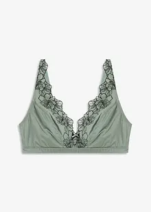 Soutien-gorge brassière triangulaire sans armatures avec effet brillant, bonprix