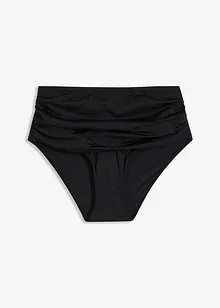 Bas de maillot sculptant, taille haute, maintien léger, avec fronces, bonprix