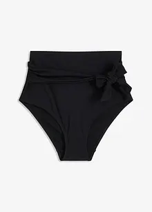 Bas de bikini sculptant taille haute, maintien fort, avec lien à nouer, bonprix