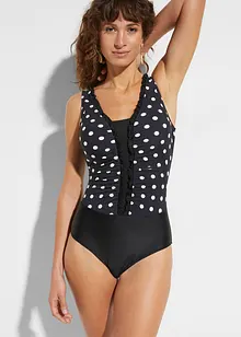 Maillot 1 pièce sculptant, maintien modéré, à fronces, bonprix