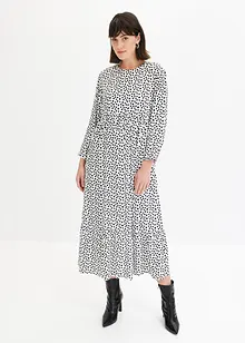 Robe midi en crêpe texturé, bonprix